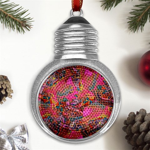 Collage  Metal Light Bulb Shape Ornament from ArtsNow.com Front