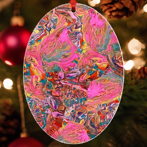 Collage  UV Print Acrylic Ornament Oval from ArtsNow.com Front