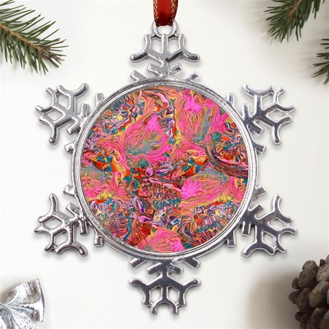 Collage  Metal Large Snowflake Ornament from ArtsNow.com Front