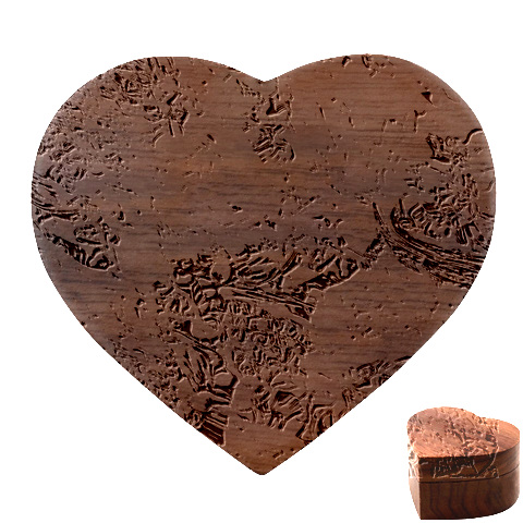 Collage  Heart Wood Jewelry Box from ArtsNow.com Front