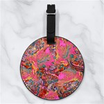 Collage  Nappa Leather Luggage Tag Round