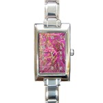 Pink blend Rectangle Italian Charm Watch