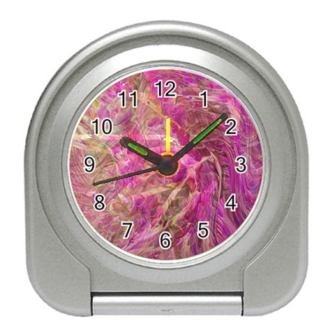 Pink blend Travel Alarm Clock from ArtsNow.com Front