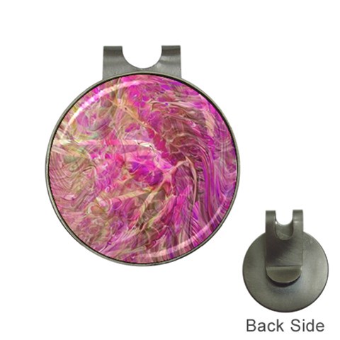 Pink blend Hat Clips with Golf Markers from ArtsNow.com Front