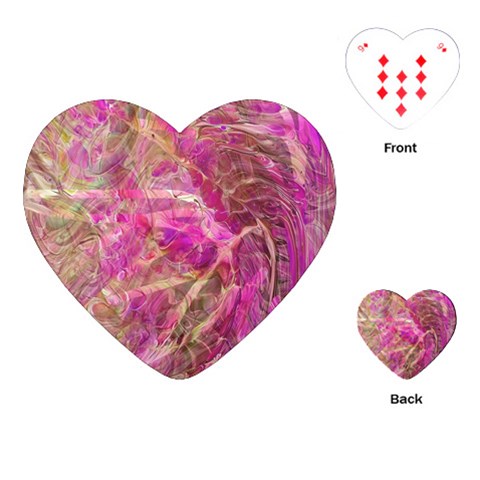 Pink blend Playing Cards Single Design (Heart) from ArtsNow.com Front
