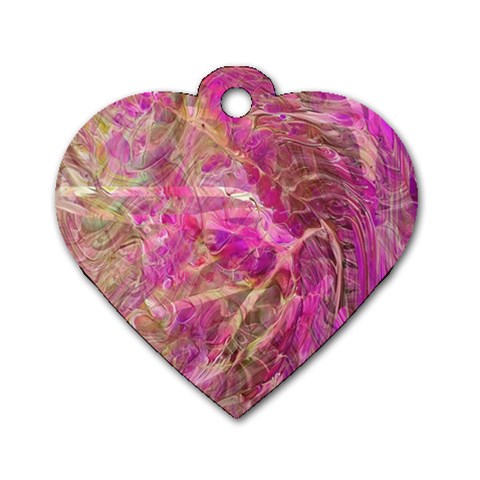 Pink blend Dog Tag Heart (Two Sides) from ArtsNow.com Front