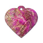 Pink blend Dog Tag Heart (Two Sides)