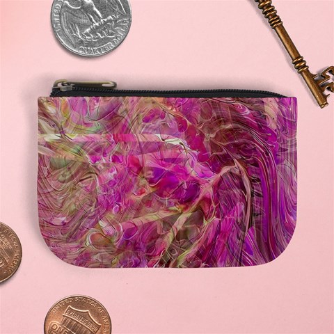 Pink blend Mini Coin Purse from ArtsNow.com Front