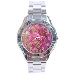 Pink blend Stainless Steel Analogue Watch