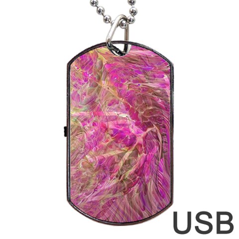 Pink blend Dog Tag USB Flash (One Side) from ArtsNow.com Front