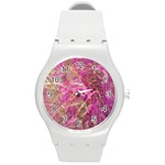 Pink blend Round Plastic Sport Watch (M)
