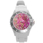 Pink blend Round Plastic Sport Watch (L)