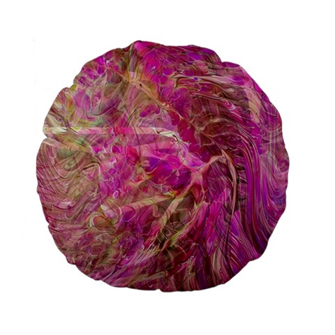 Pink blend Standard 15  Premium Flano Round Cushions from ArtsNow.com Front