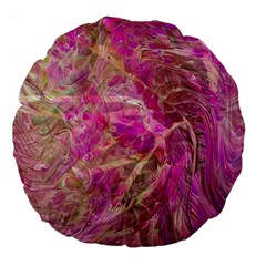 Pink blend Large 18  Premium Flano Round Cushions from ArtsNow.com Back