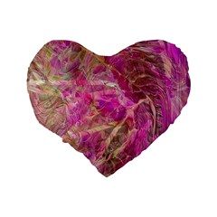 Pink blend Standard 16  Premium Flano Heart Shape Cushions from ArtsNow.com Back