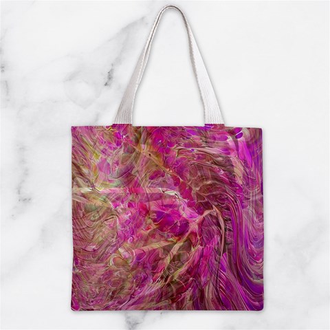 Pink blend Zipper Grocery Tote Bag from ArtsNow.com Front