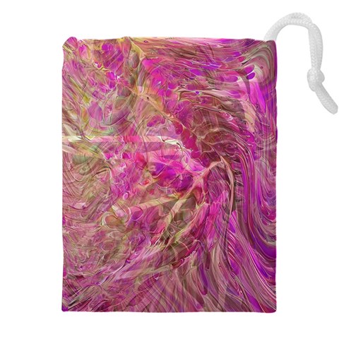 Pink blend Drawstring Pouch (4XL) from ArtsNow.com Front