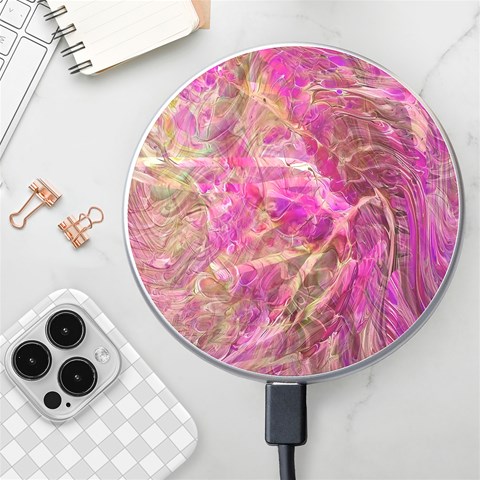 Pink blend Wireless Fast Charger(White) from ArtsNow.com Front