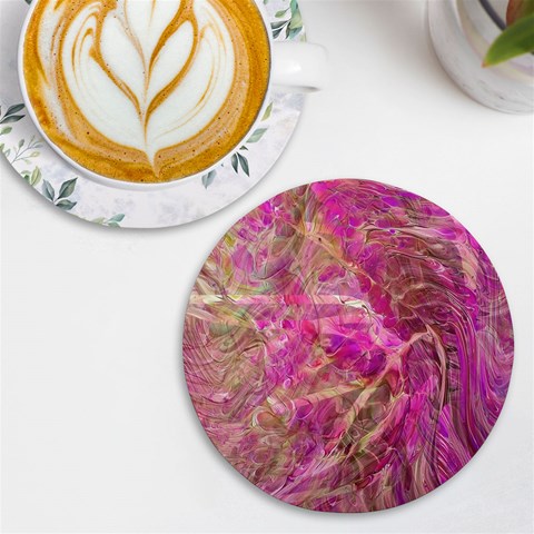 Pink blend UV Print Round Tile Coaster from ArtsNow.com Front