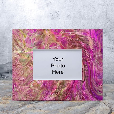 Pink blend White Tabletop Photo Frame 4 x6  from ArtsNow.com Front