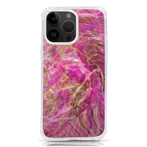 Pink blend iPhone 14 Pro Max TPU UV Print Case from ArtsNow.com Front