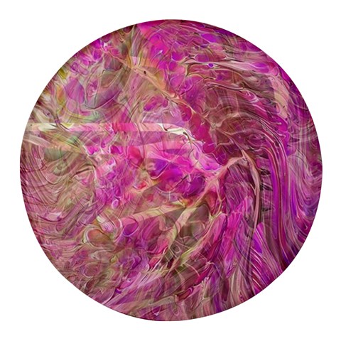 Pink blend Round Glass Fridge Magnet (4 pack) from ArtsNow.com Front
