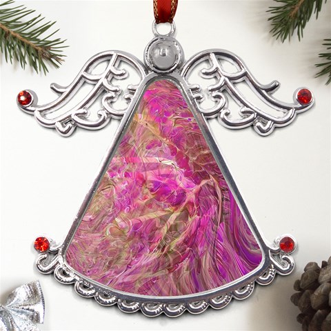 Pink blend Metal Angel with Crystal Ornament from ArtsNow.com Front