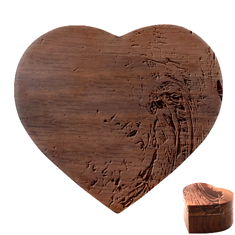 Pink blend Heart Wood Jewelry Box from ArtsNow.com Front