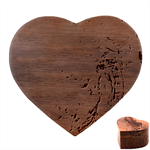 Pink blend Heart Wood Jewelry Box