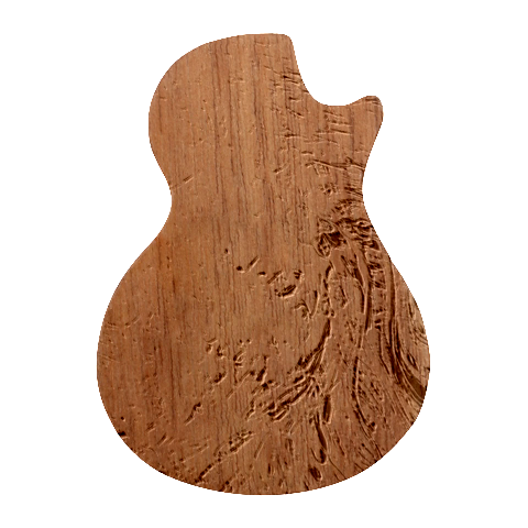 Pink blend Guitar Shape Wood Guitar Pick Holder Case And Picks Set from ArtsNow.com Front