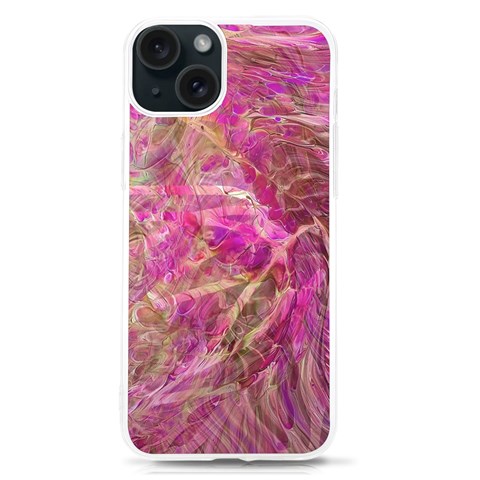 Pink blend iPhone 15 TPU UV Print Case from ArtsNow.com Front