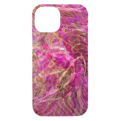 Pink blend iPhone 15 Black UV Print PC Hardshell Case from ArtsNow.com Front