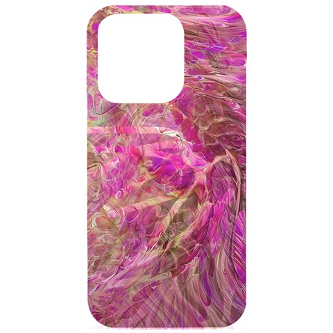 Pink blend iPhone 15 Pro Black UV Print PC Hardshell Case from ArtsNow.com Front