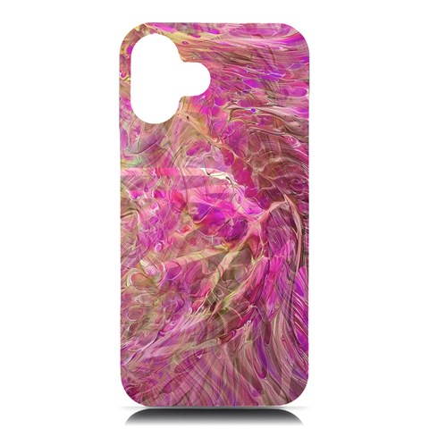 Pink blend iPhone 16 Plus Black UV Print PC Hardshell Case from ArtsNow.com Front