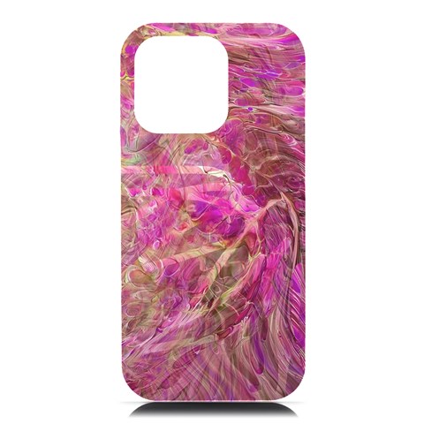 Pink blend iPhone 16 Pro Max Black UV Print PC Hardshell Case from ArtsNow.com Front