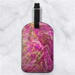 Pink blend Nappa Leather Luggage Tag Rectangle