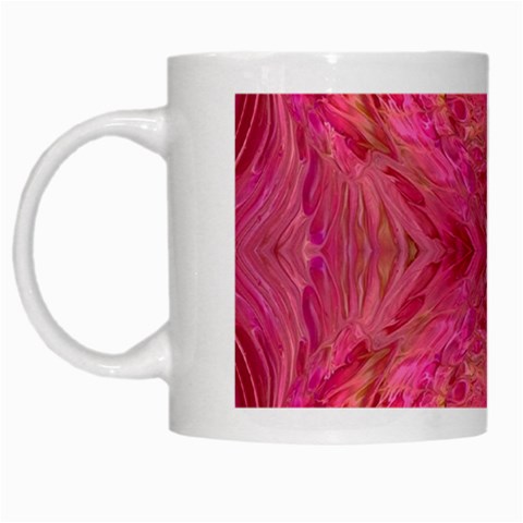 Pink Pour  White Mug from ArtsNow.com Left