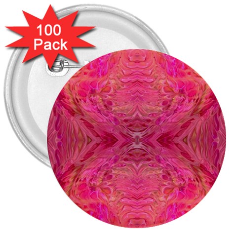 Pink Pour  3  Buttons (100 pack)  from ArtsNow.com Front