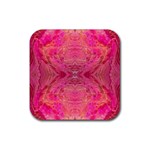 Pink Pour  Rubber Coaster (Square)