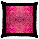 Pink Pour  Throw Pillow Case (Black)