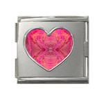Pink Pour  Mega Link Heart Italian Charm (18mm)