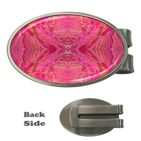 Pink Pour  Money Clips (Oval)  from ArtsNow.com Front