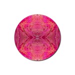 Pink Pour  Rubber Coaster (Round)