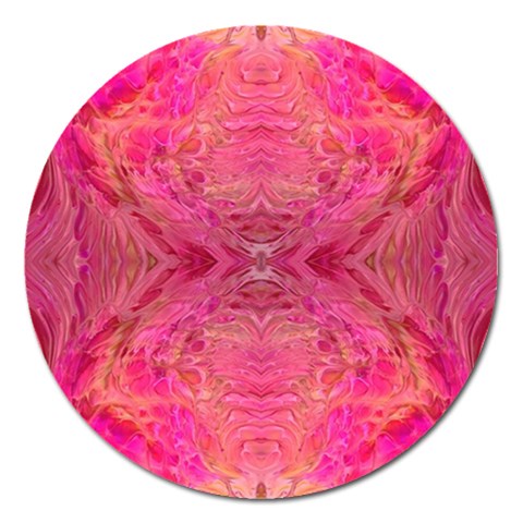 Pink Pour  Magnet 5  (Round) from ArtsNow.com Front