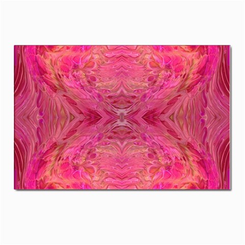 Pink Pour  Postcard 7  x 5  (Pkg of 10) from ArtsNow.com Front
