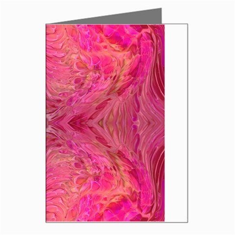 Pink Pour  Greeting Card from ArtsNow.com Left