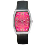 Pink Pour  Barrel Style Metal Watch