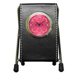 Pink Pour  Pen Holder Desk Clock