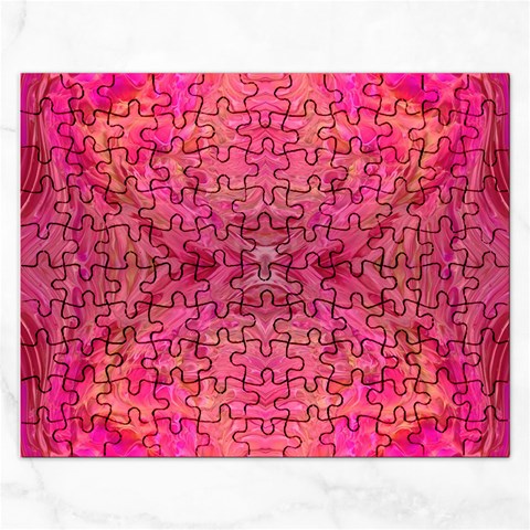 Pink Pour  Rectangular Jigsaw Puzzl from ArtsNow.com Front