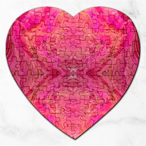 Pink Pour  Jigsaw Puzzle (Heart) from ArtsNow.com Front
